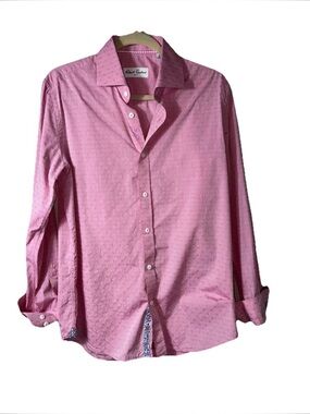 Robert Graham Pink Long Sleeve Button-Down Shirt Men’s Med 15.5 / 39 Classic Fit